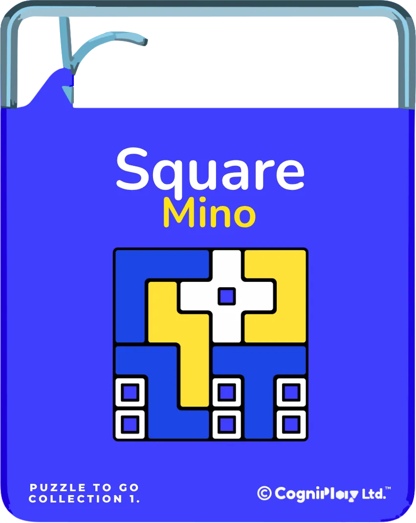 The Square Mino boxed edition in blue, the same case in a different colourway.
